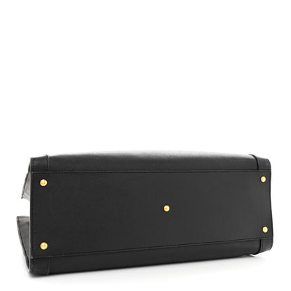 Gucci Wonka Grain Calfskin Medium Diana Tote Bag Black 4 of 20