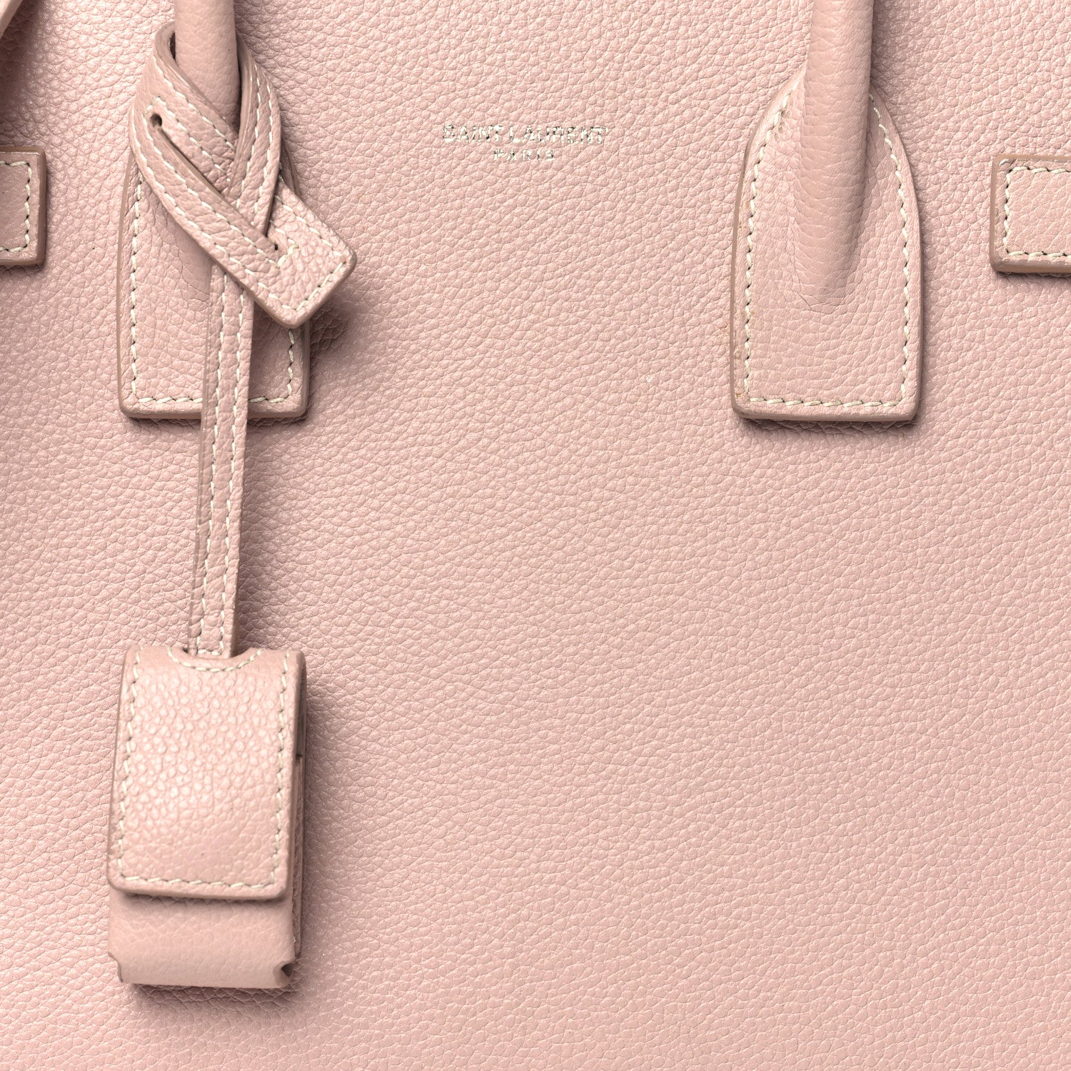 Saint Laurent Grained Calfskin Baby Sac De Jour Souple Rose 8 of 18