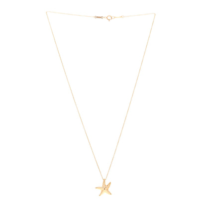 Tiffany 18K Yellow Gold 15mm Elsa Peretti Starfish Pendant Necklace 4 of 5