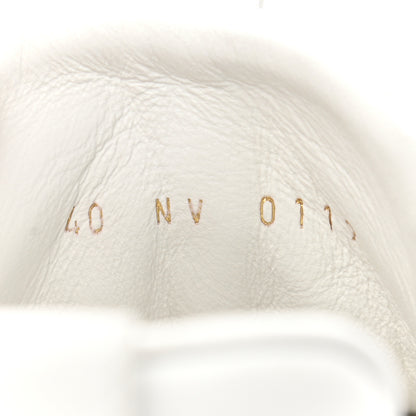 Louis Vuitton Calfskin Monogram Denim Run Away Sneakers 40 White 9 of 10