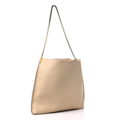 Saint Laurent Calfskin Medium Suzanne Hobo Beige 4 of 10