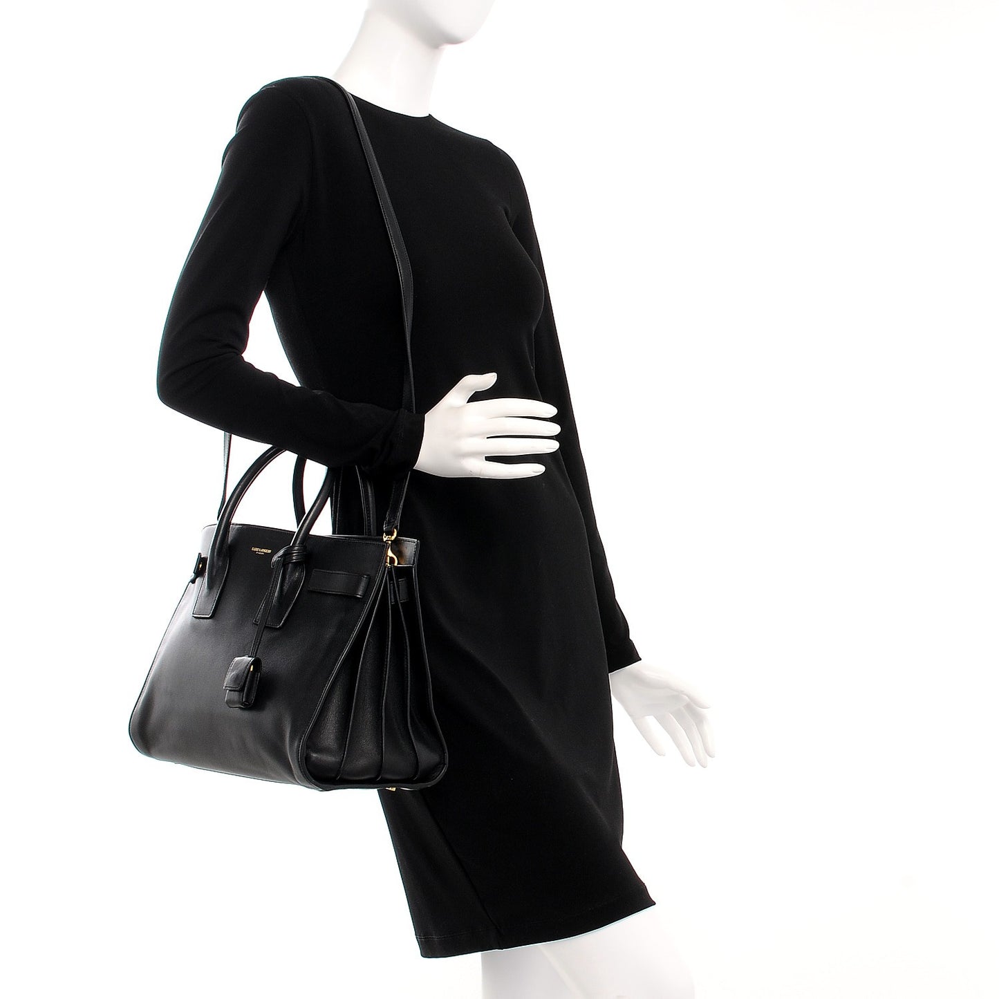 Calfskin Small Sac De Jour Black