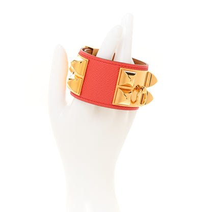 Hermes Epsom Collier De Chien CDC Bracelet S Rose Jaipur 2 of 6