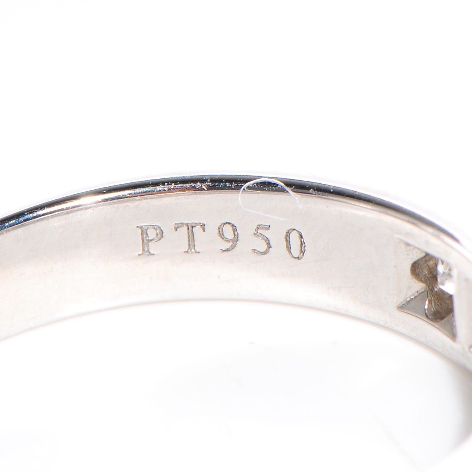 Tiffany Platinum Diamond 3.9mm Half Circle Wedding Band Ring 5 4 of 4