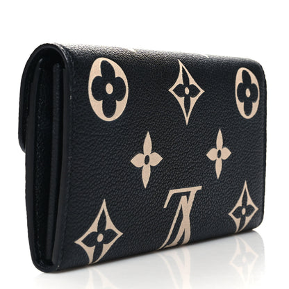 Louis Vuitton Monogram Empreinte Giant Sarah Wallet Black Beige 3 of 8