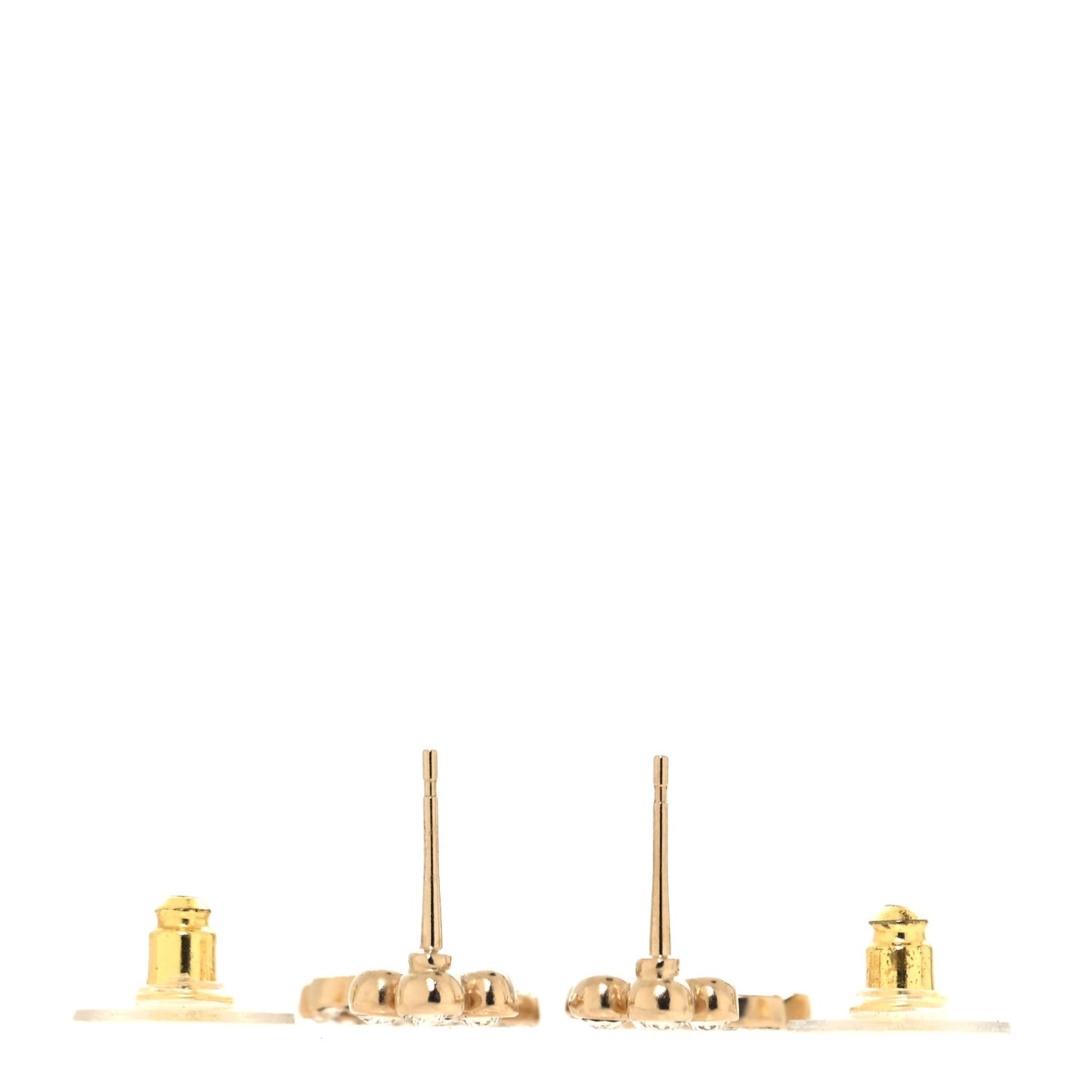 Crystal CC Drop Earrings Gold