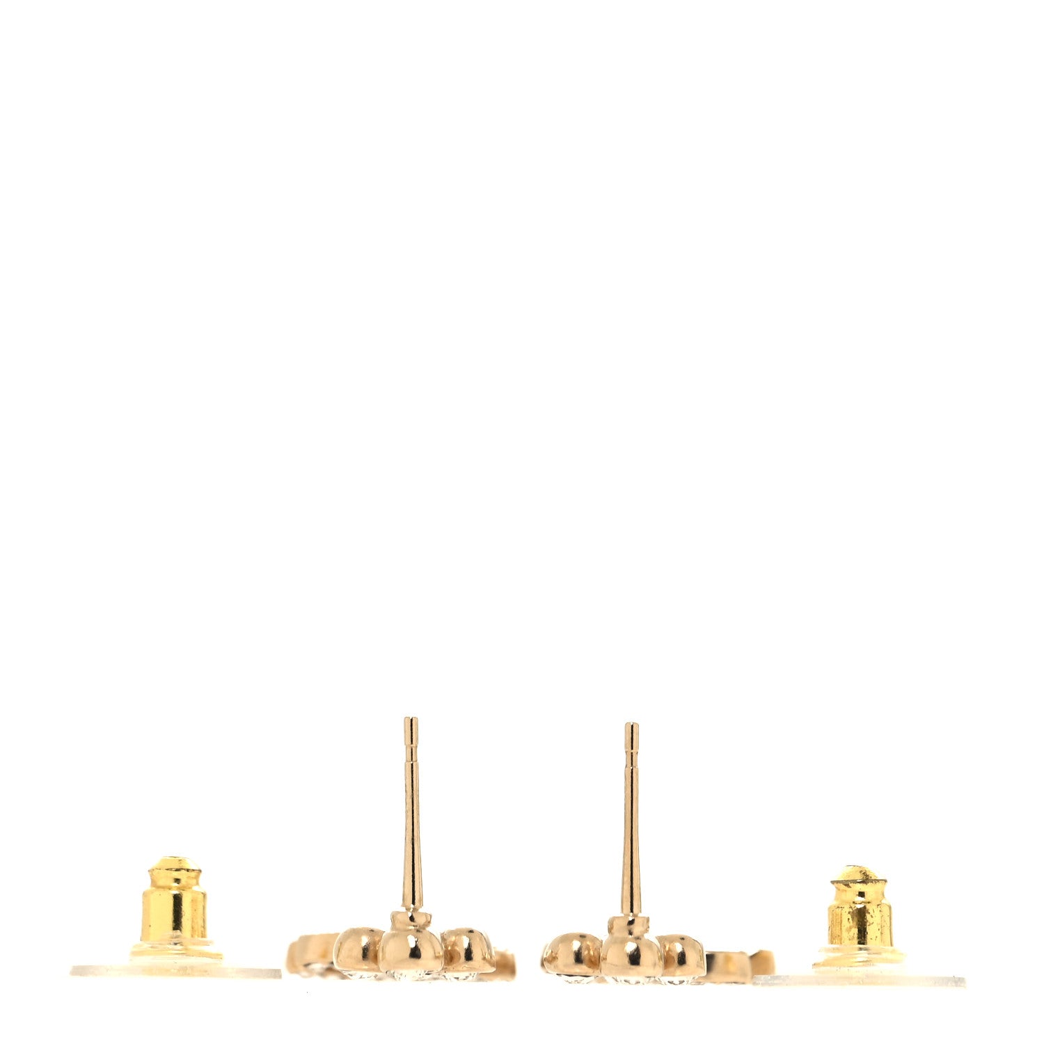 Chanel Crystal CC Drop Earrings Gold 3 of 5