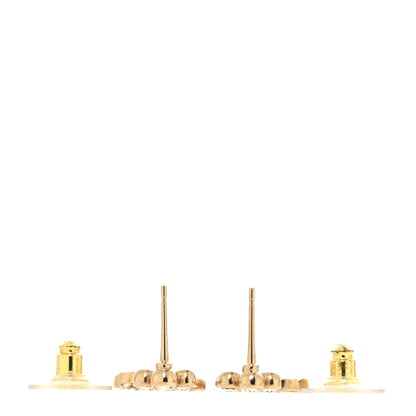 Chanel Crystal CC Drop Earrings Gold 3 of 5