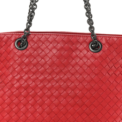 Bottega Veneta Nappa Intrecciato Medium Tote  Red 8 of 10