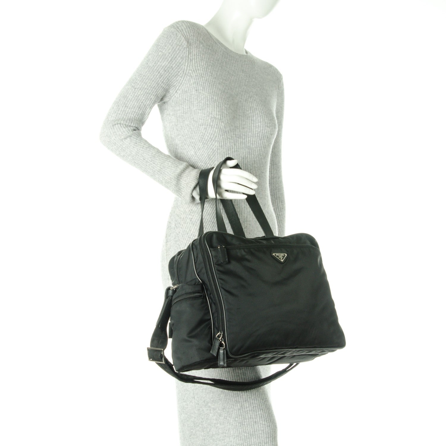 Prada Tessuto Nylon Vela Diaper Bag Black 2 of 8