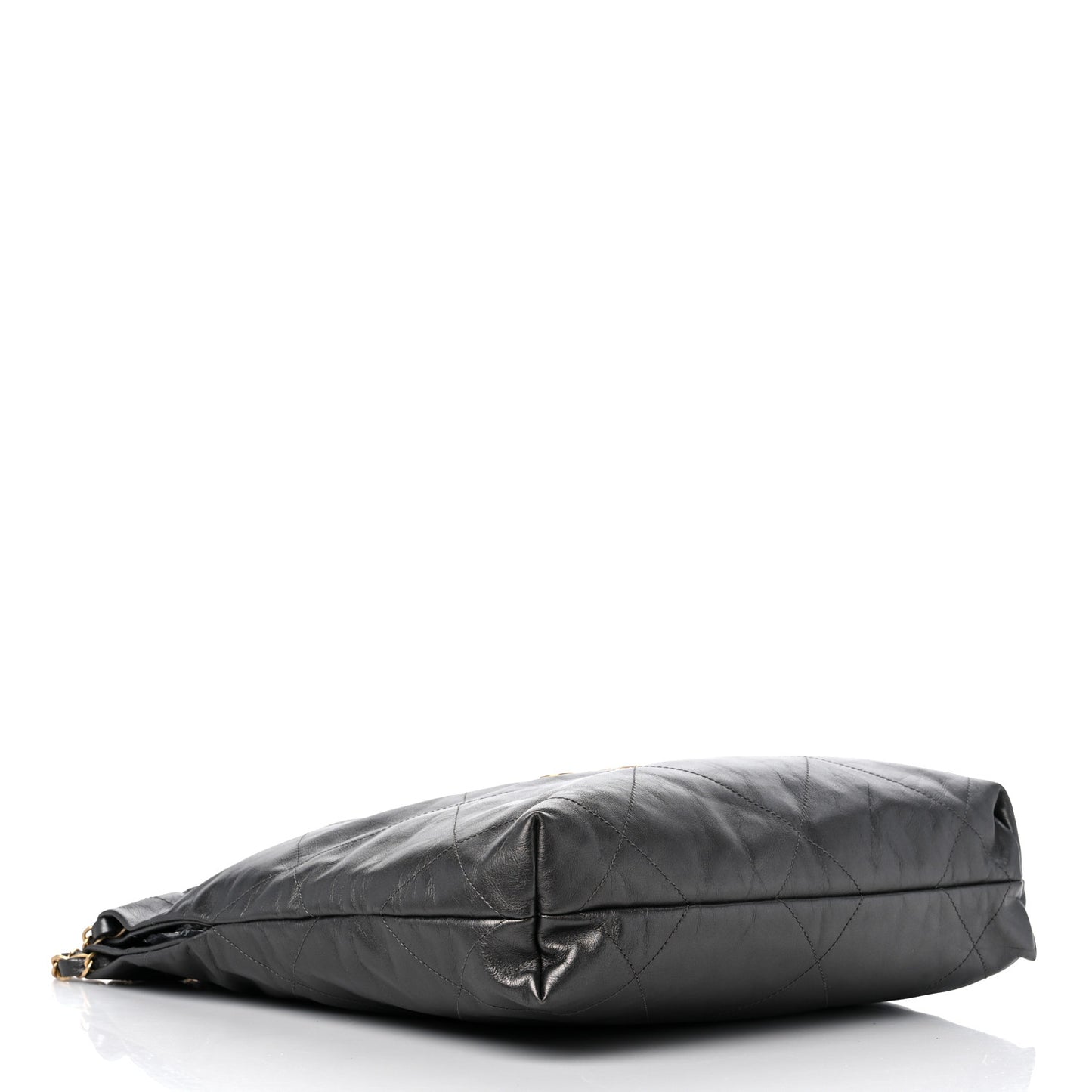 Metallic Calfskin Quilted Small Chanel 22 Ruthenium