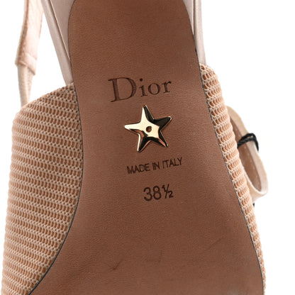 Christian Dior Technical Canvas Ribbon J Adior Slingback 65mm Pumps 38.5 Powder Nude 7 of 10