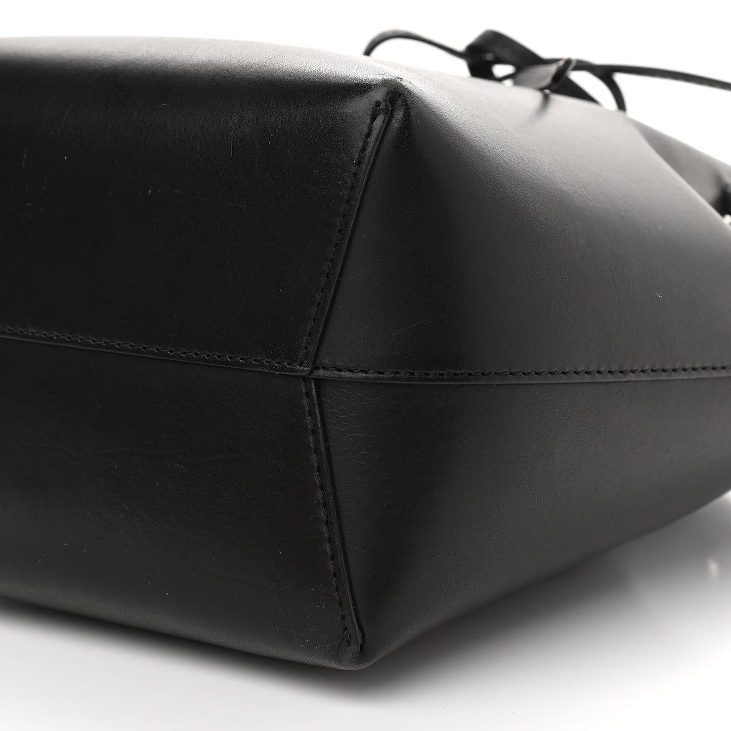 Calfskin Mini Bucket Bag Black Flamma