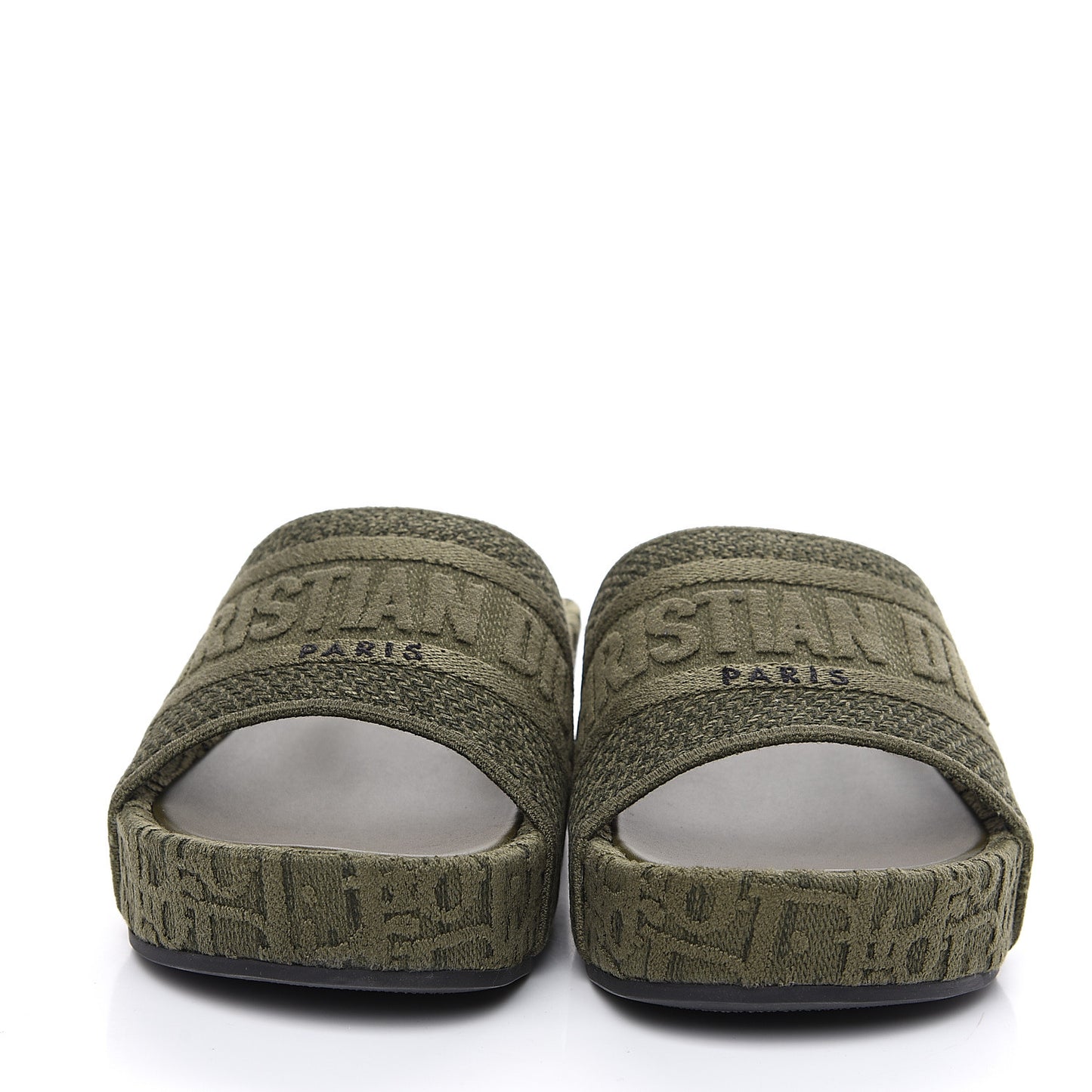 Oblique Denim D-Way Platform Sandal 37 Kaki