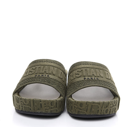 Christian Dior Oblique Denim D-Way Platform Sandal 37 Kaki 2 of 8