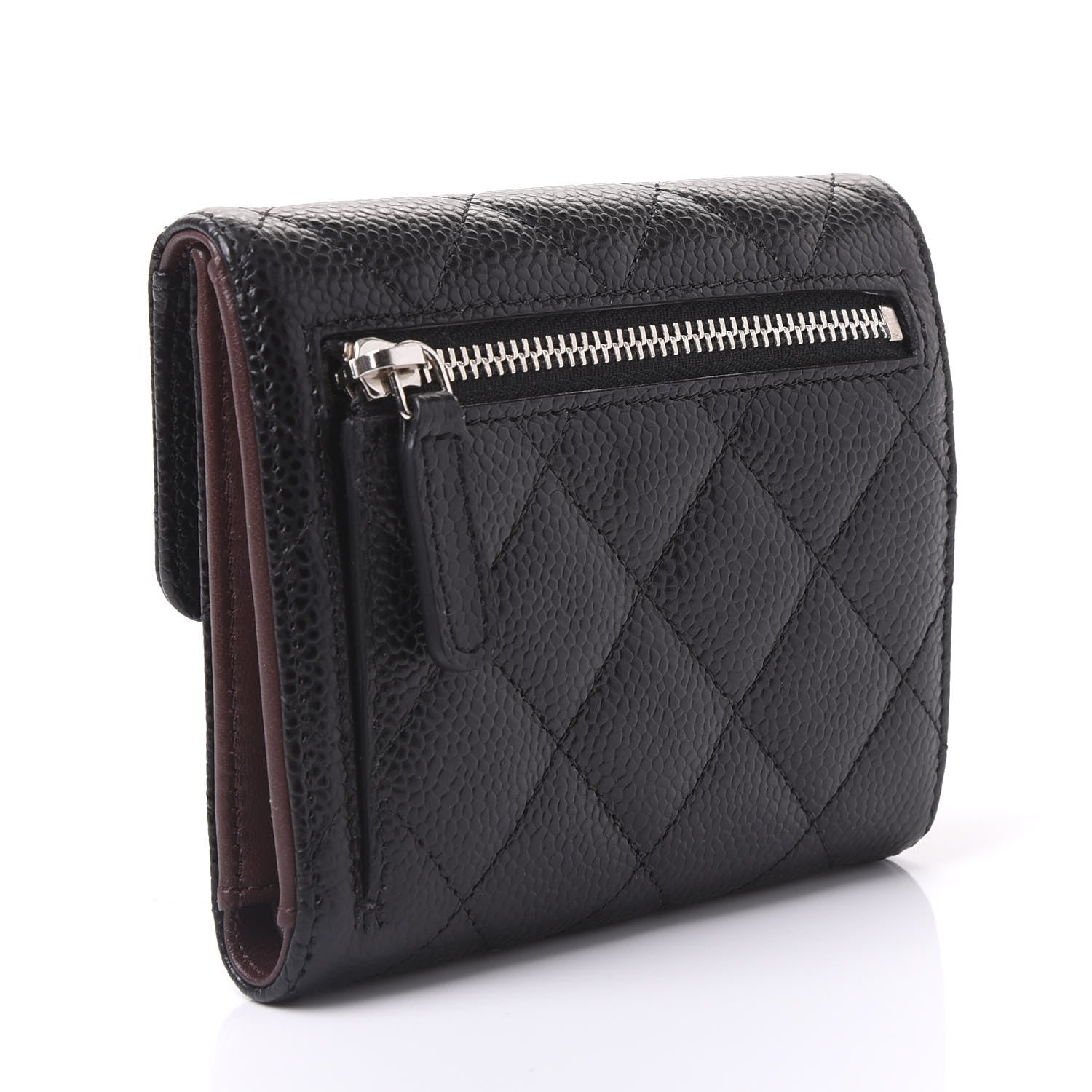 Chanel Caviar Quilted Compact Flap Wallet Black 2 of 10