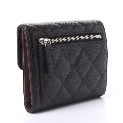 Chanel Caviar Quilted Compact Flap Wallet Black 2 of 10