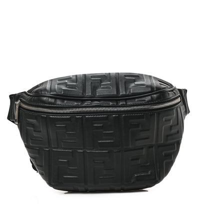Fendi Nappa FF 1974 Embossed Belt Bag Black 1 of 9