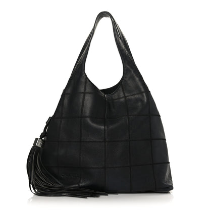 Chanel Calfskin Square Stitched Tassel Bag Black 1 of 9