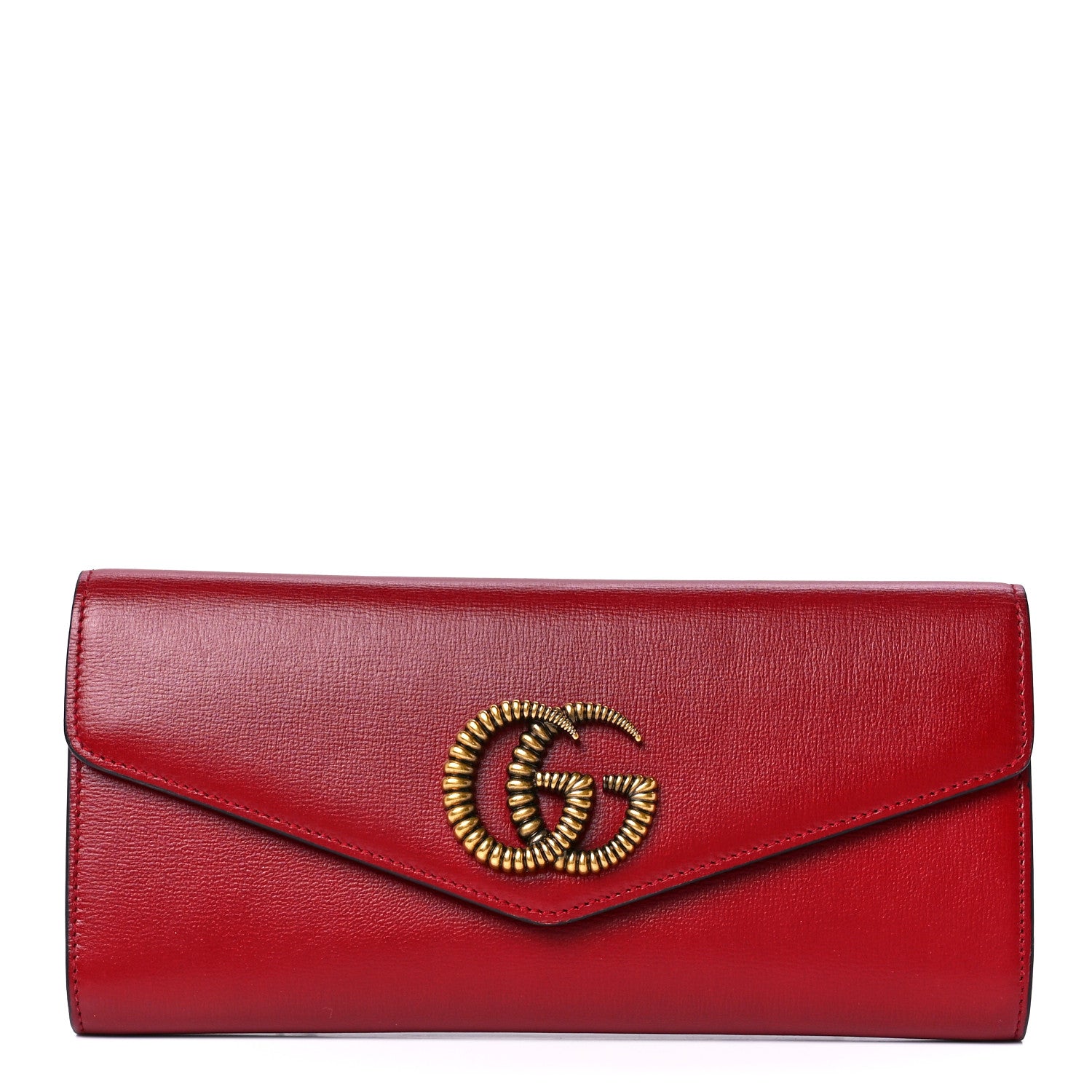 Gucci Textured Calfskin Torchon GG Broadway Envelope Clutch Romantic Cherry 1 of 12