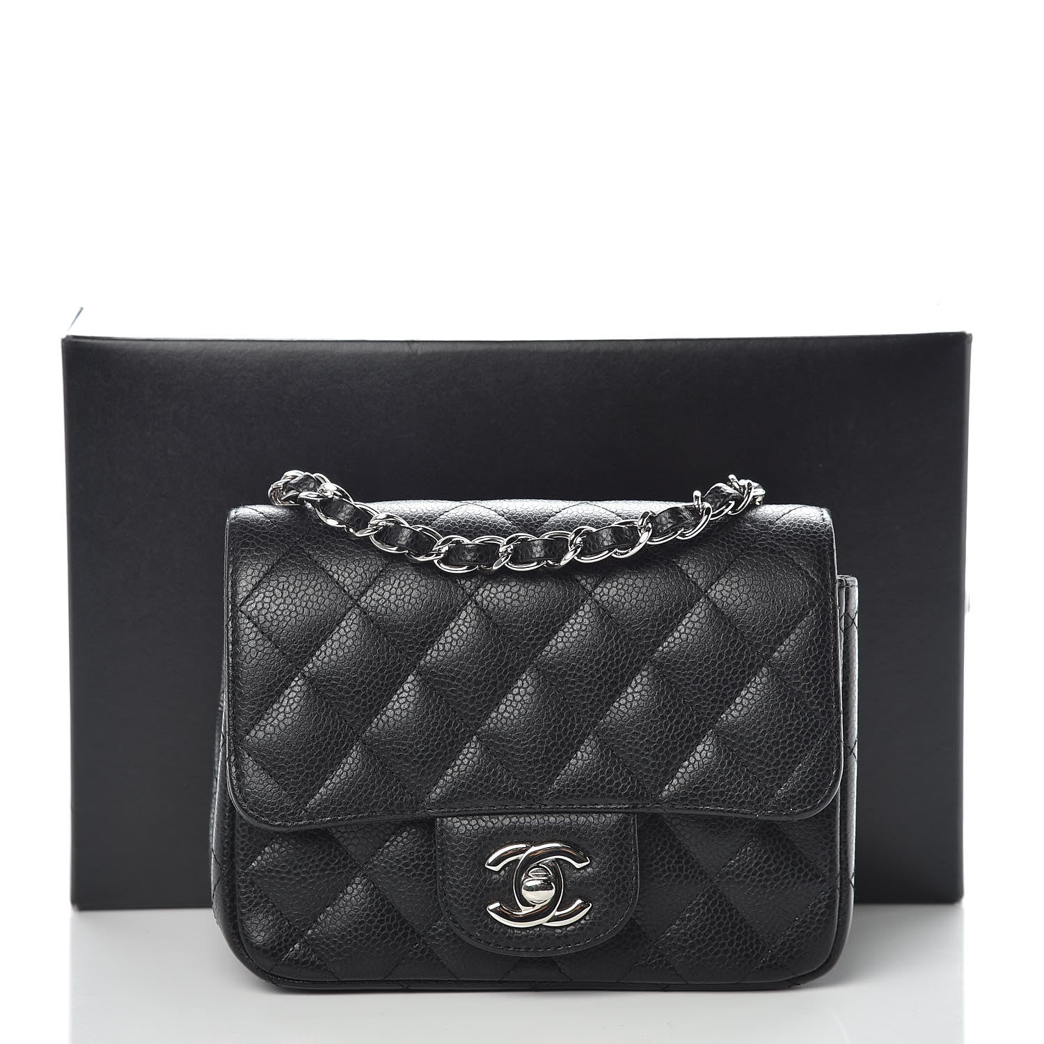 Chanel Caviar Quilted Mini Square Flap Black 12 of 12