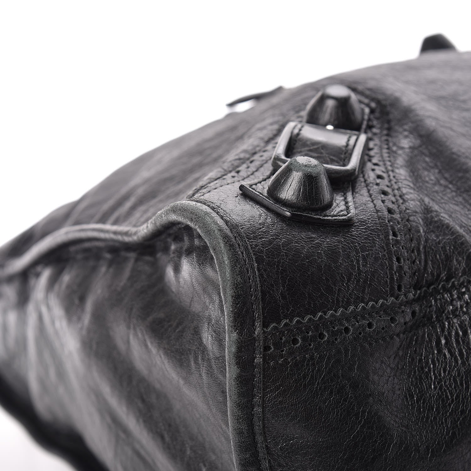 Balenciaga Agneau Giant Brogues Hardware Weekender Black 10 of 20