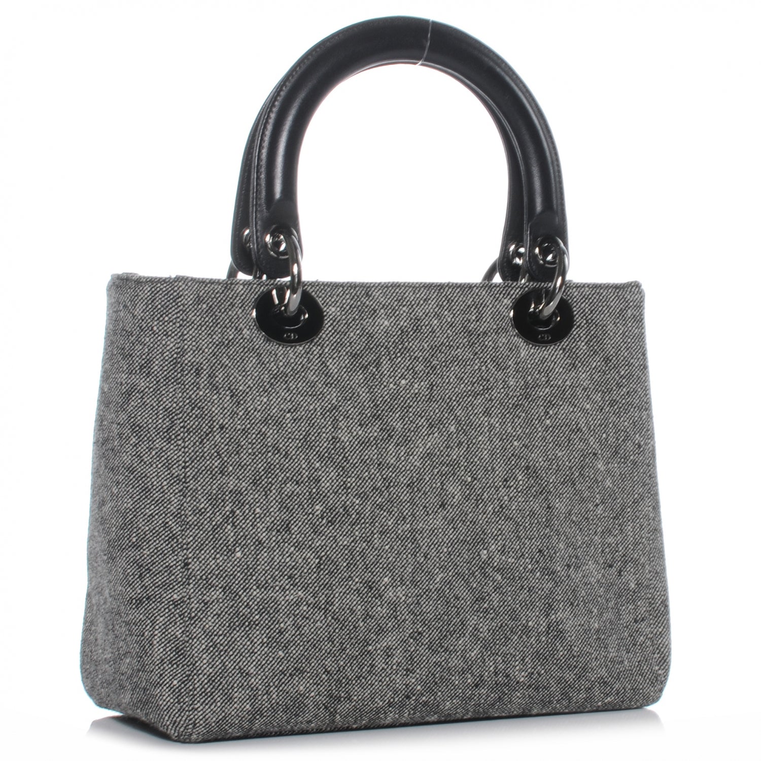 Christian Dior Tweed Medium Lady Dior Black 3 of 8