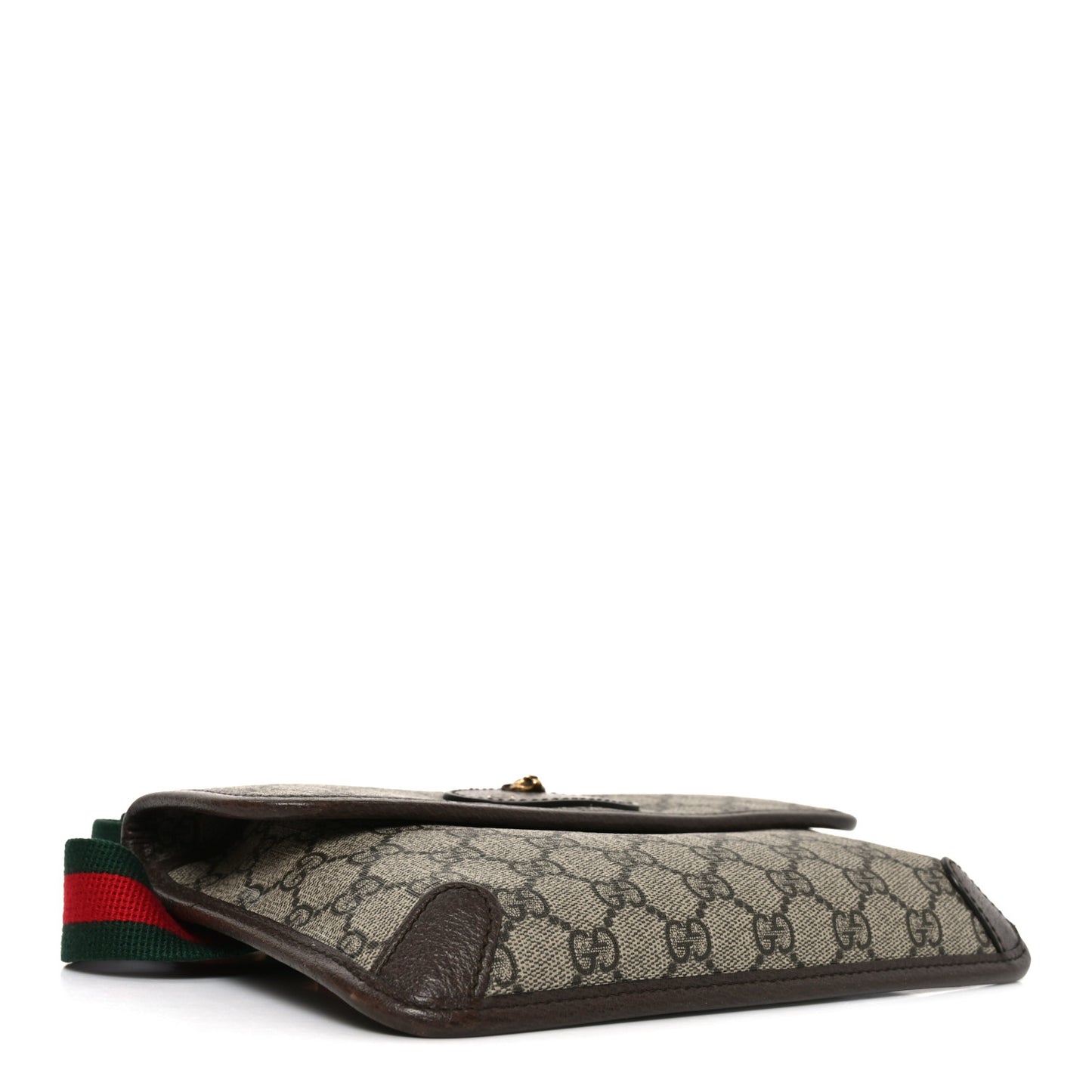 GG Supreme Monogram Neo Vintage Web Belt Bag Brown