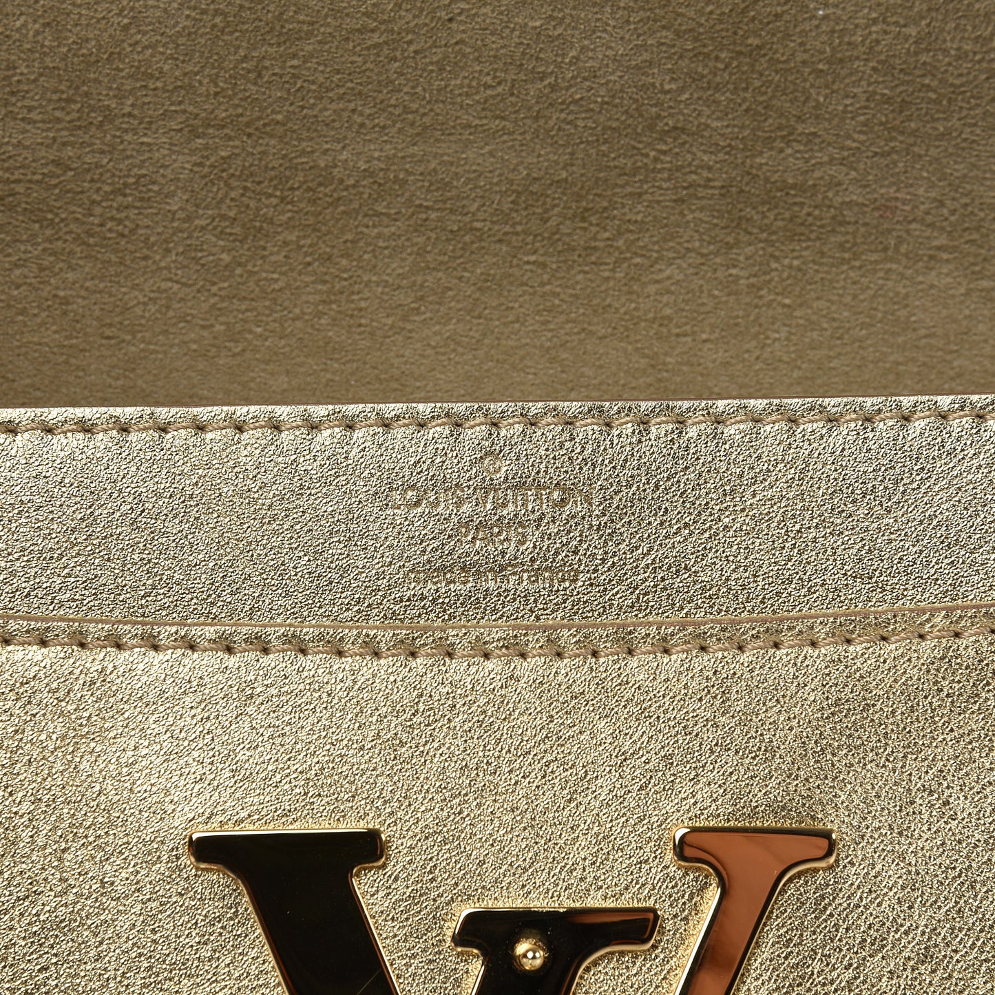 Calfskin Neo Sobe Louise EW Clutch Gold