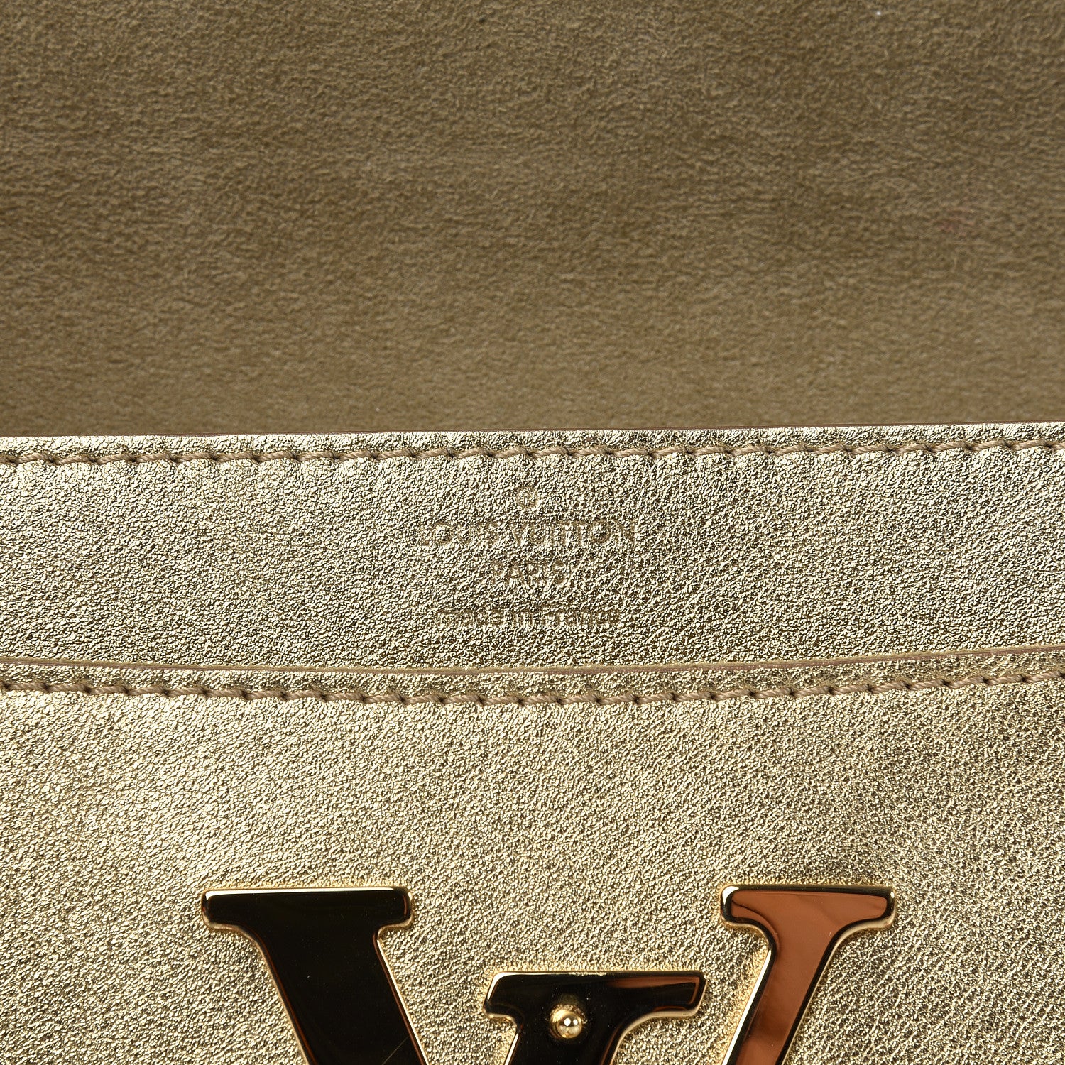 Louis Vuitton Calfskin Neo Sobe Louise EW Clutch Gold 7 of 11