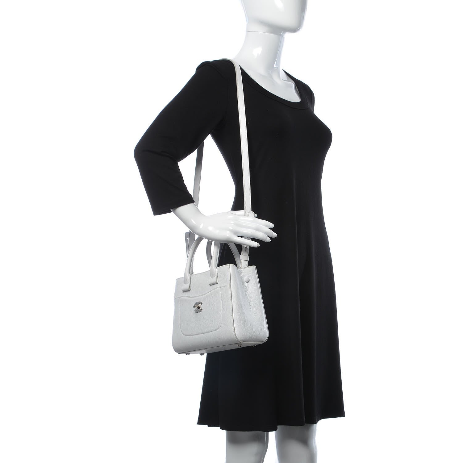Chanel Grained Calfskin Mini Neo Executive Shopper Tote White 2 of 11