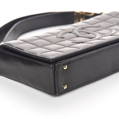 Chanel Lambskin Quilted CC Chocolate Bar Flap Black 9 of 10
