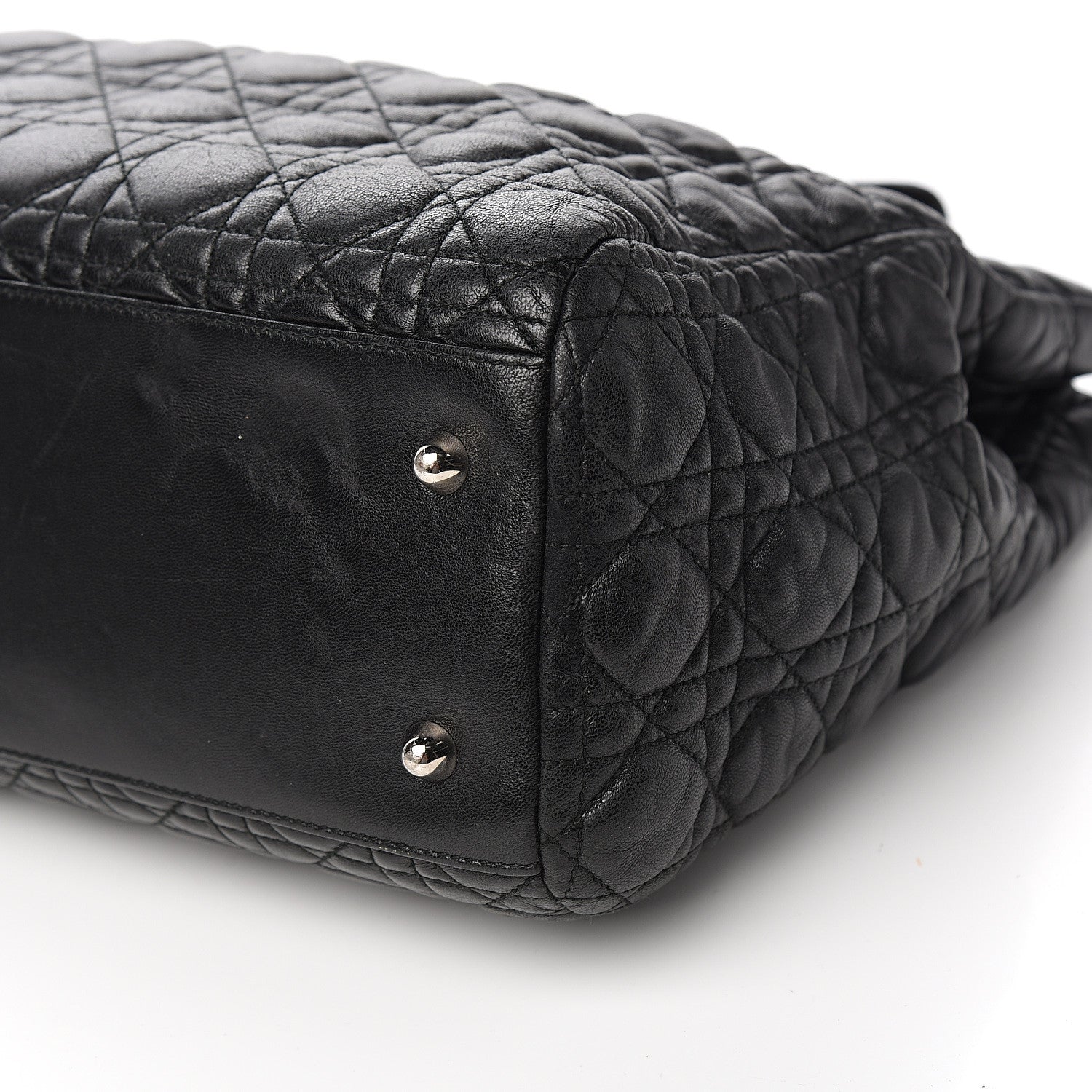 Christian Dior Lambskin Cannage Large Dior Soft Shopping Tote Black 8 of 10