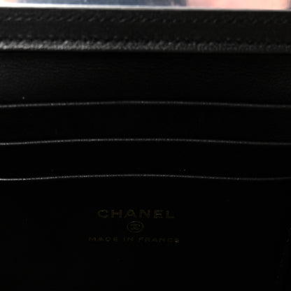 Chanel Lambskin Quilted Small Top Handle Vanity Case With Chain Black 6 of 10