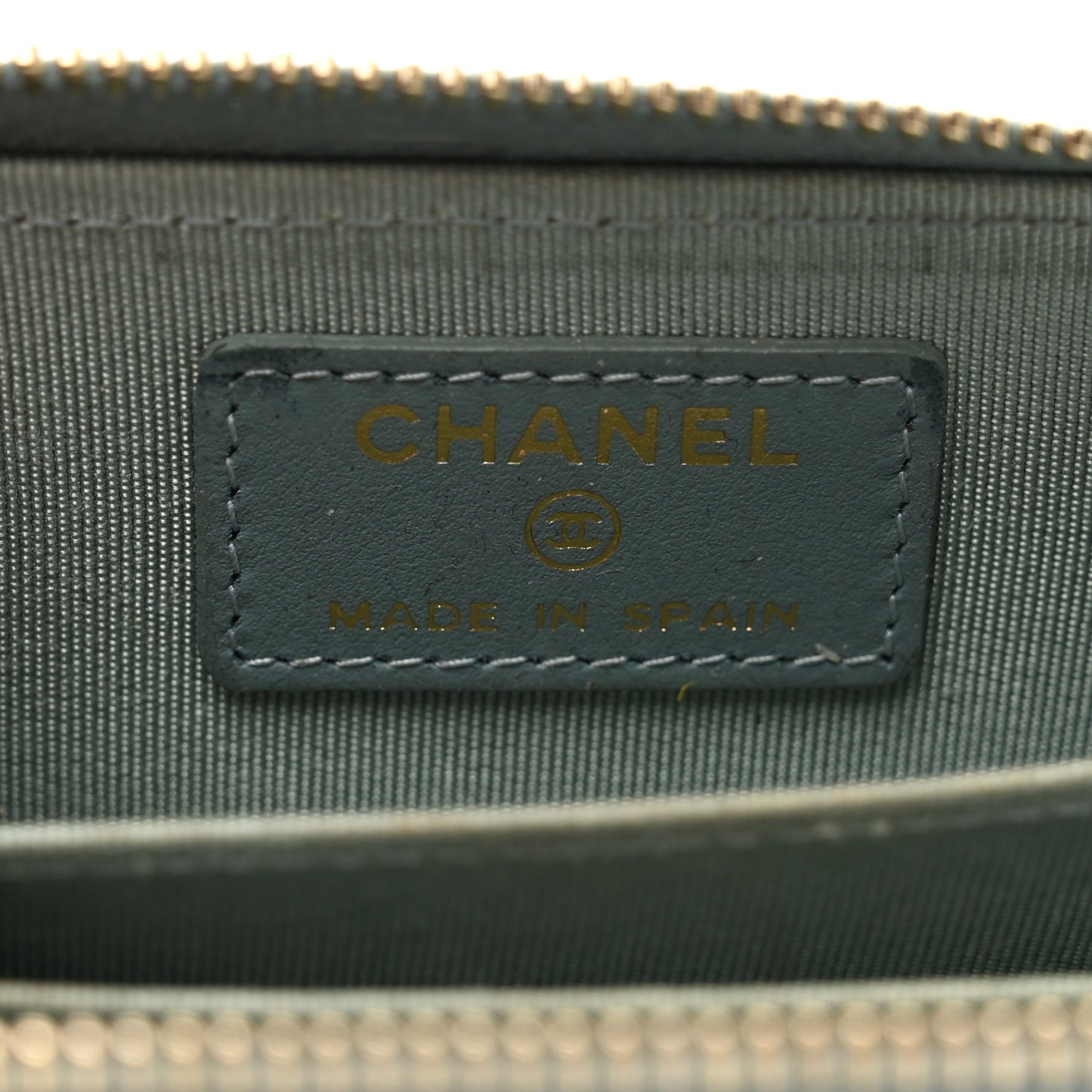Caviar Quilted Zip Coin Purse Blue