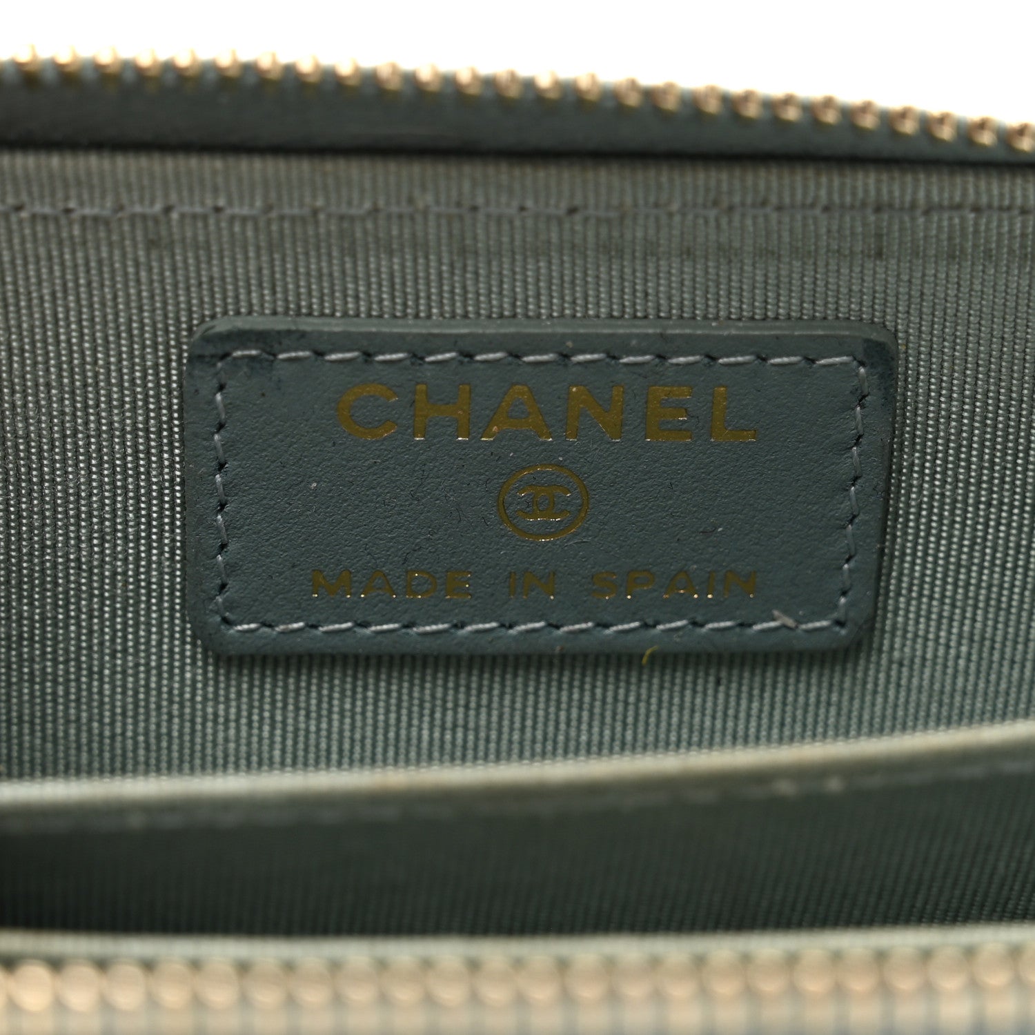 Chanel Caviar Quilted Zip Coin Purse Blue 6 of 7