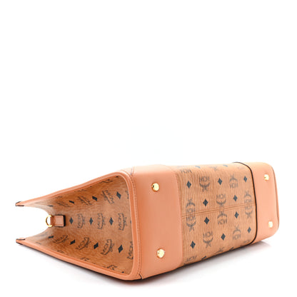MCM Visetos X-Large Munchen Tote Cognac 4 of 9