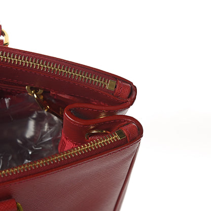 Prada Saffiano Medium Galleria Double Zip Tote Fuoco 16 of 18