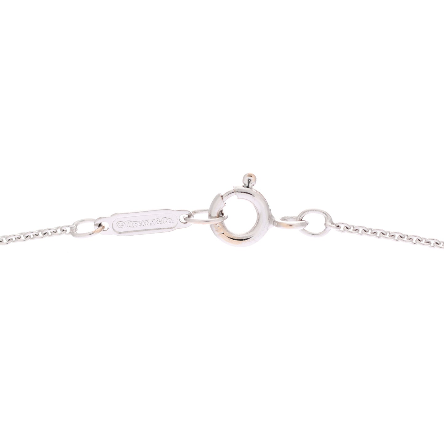 18K White Gold Diamond Metro Oval Pendant Necklace