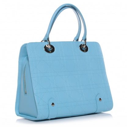 Christian Dior Calfskin Cannage Tote Turquoise 3 of 7