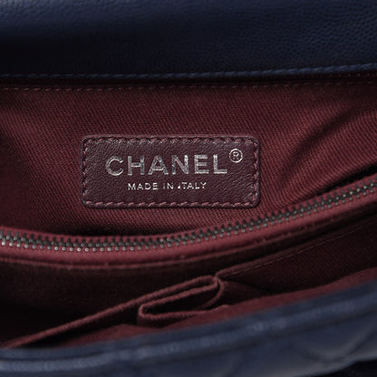 Chanel Caviar Quilted Small Coco Handle Flap Navy 6 of 18