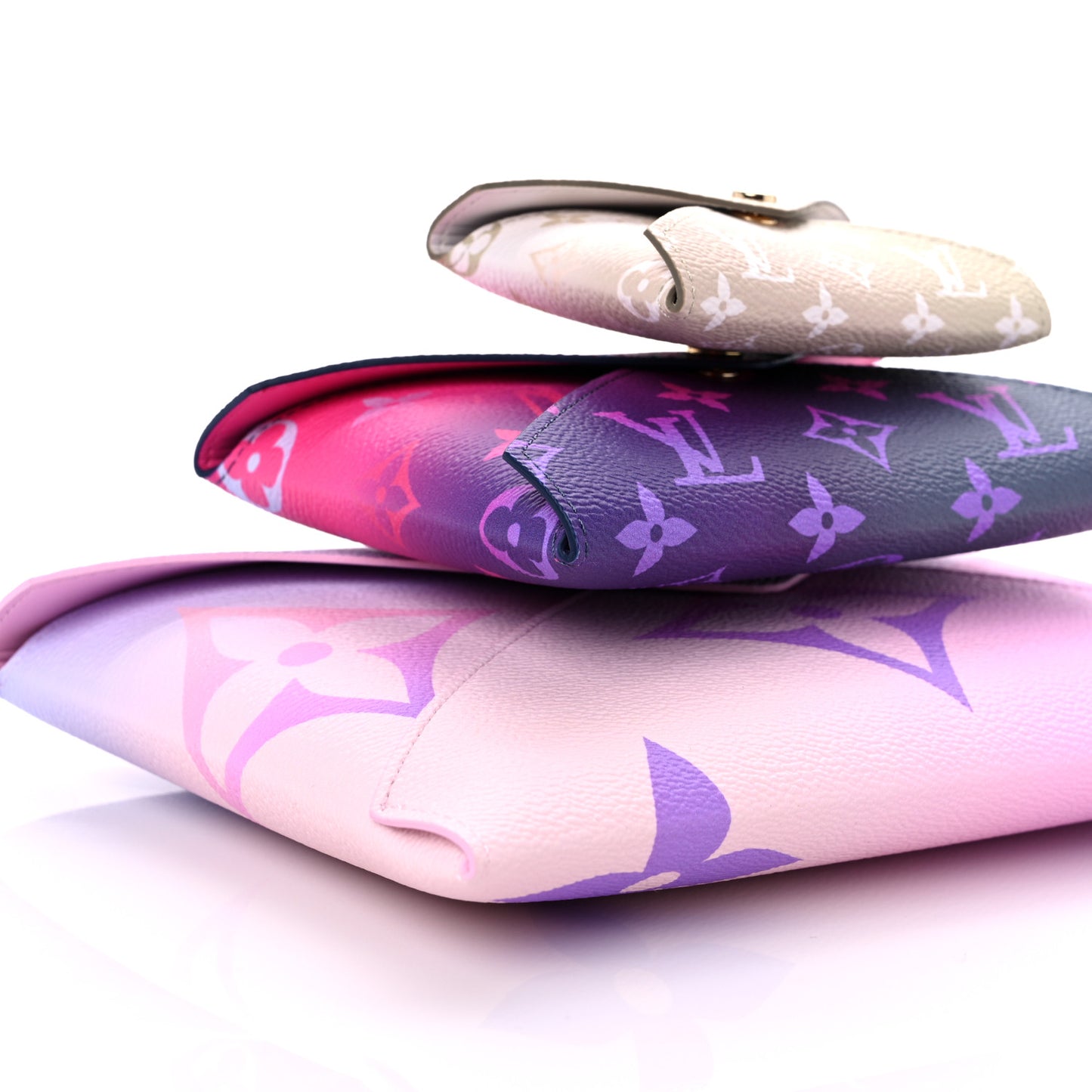 Monogram Giant Spring In The City Kirigami Pochette Set Sunrise Pastel Midnight Fuchsia Sunset Kaki