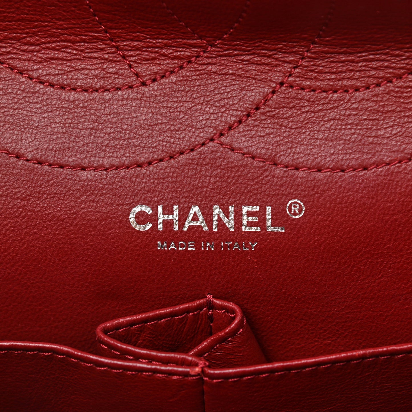 Aged Calfskin Quilted 2.55 Reissue 227 Flap Red