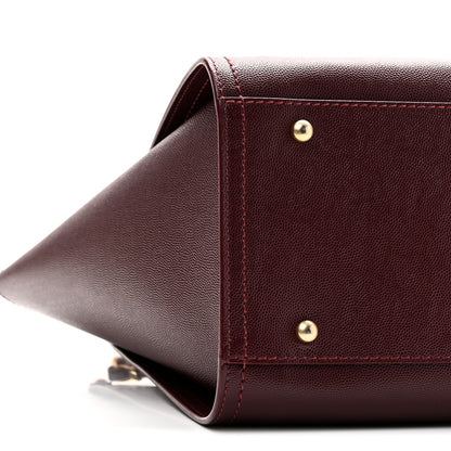 Chanel Caviar Small Studded Deauville Tote Burgundy 9 of 10