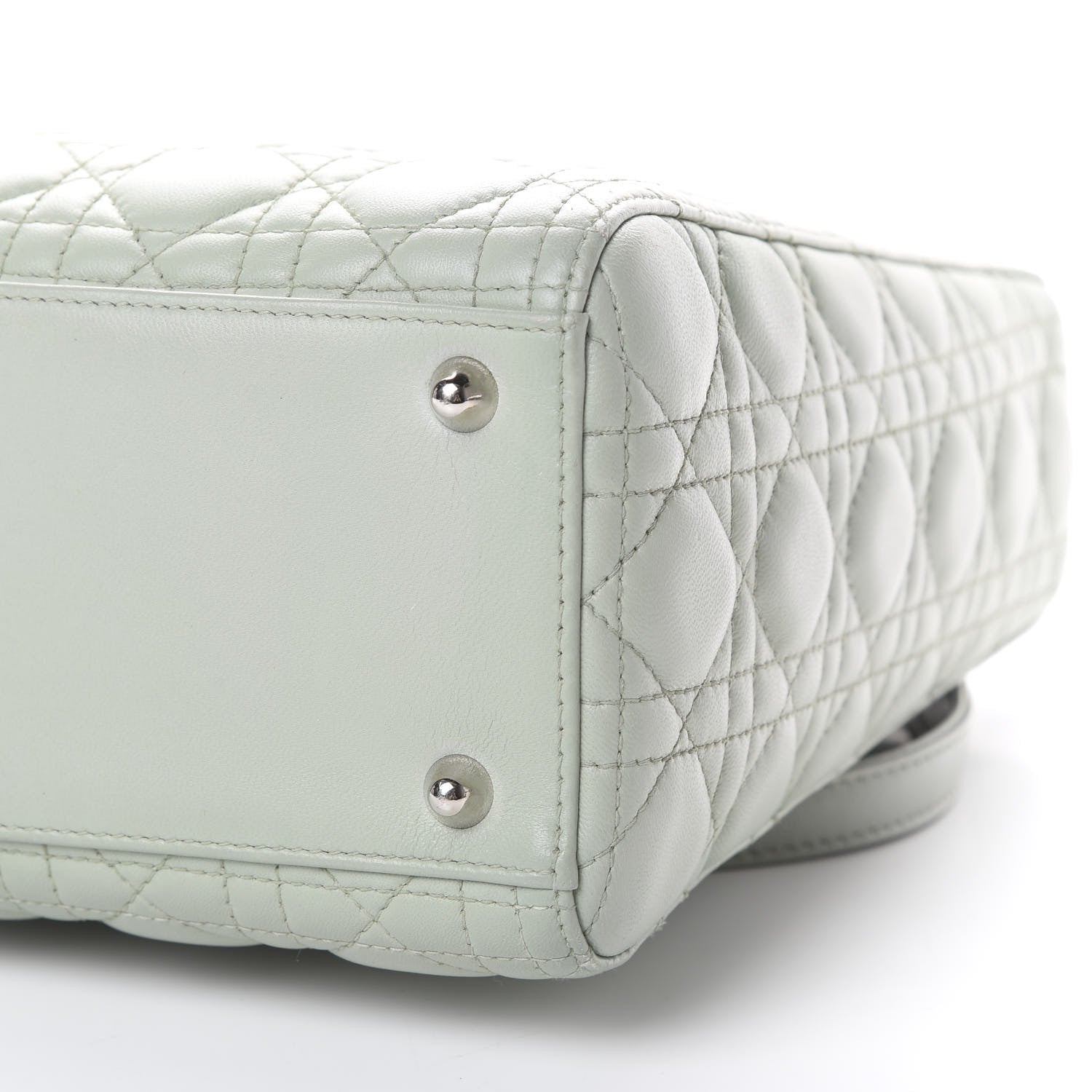 Christian Dior Lambskin Cannage Large Lady Dior Light Green 9 of 11