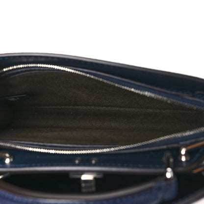 Fendi Cuoio Romano Vitello Cover Bi-Color Peekaboo I See U X Cross Satchel Navy 6 of 11