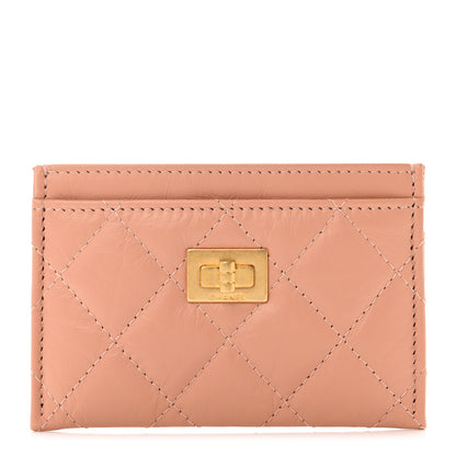 Chanel Aged Calfskin Quilted Reissue Card Holder Beige 1 of 9