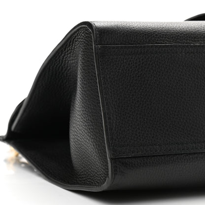 Gucci Calfskin Small GG Marmont Top Handle Bag Black 9 of 10
