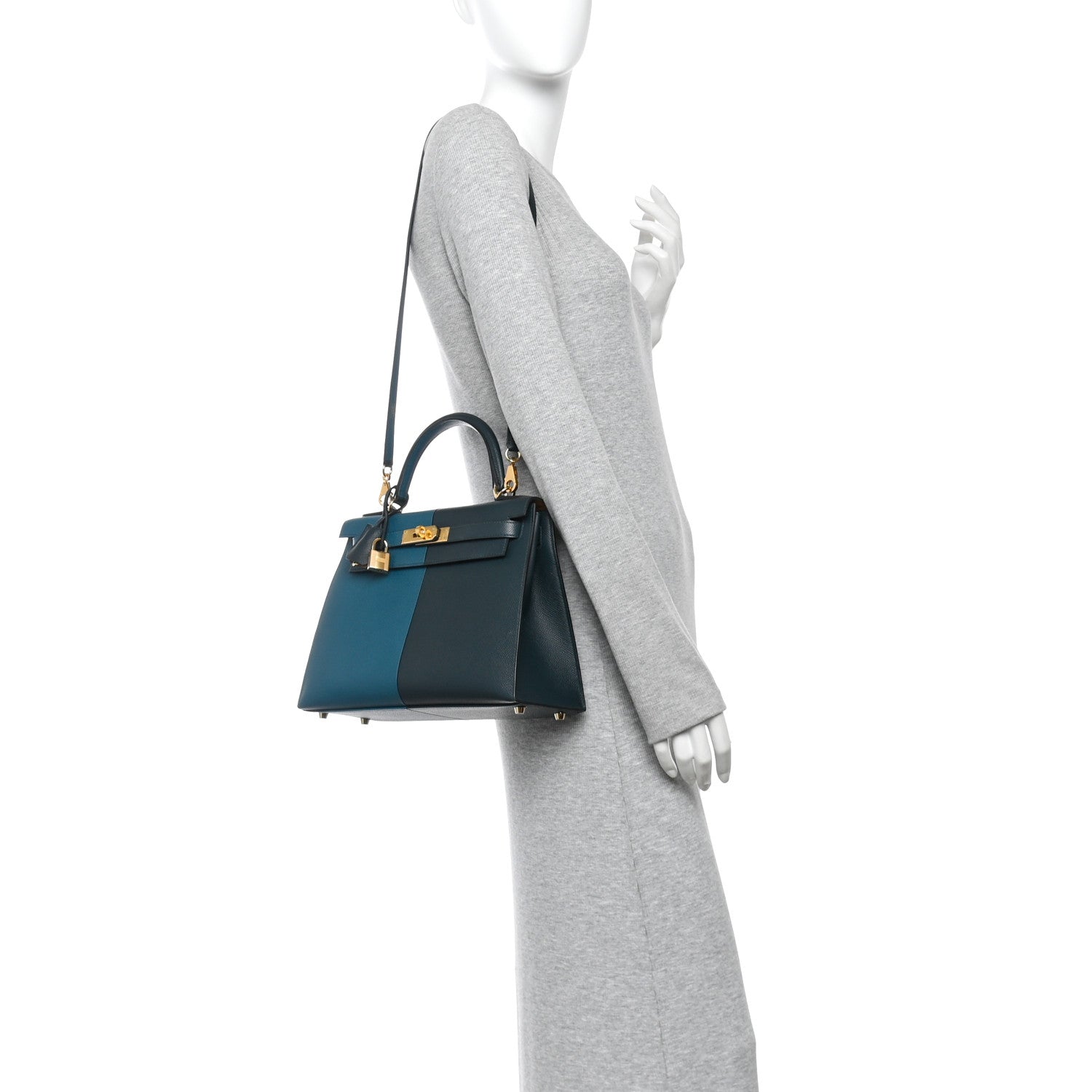 Hermes Epsom Casaque Kelly Sellier 28 Vert Cypress Vert Bosphore