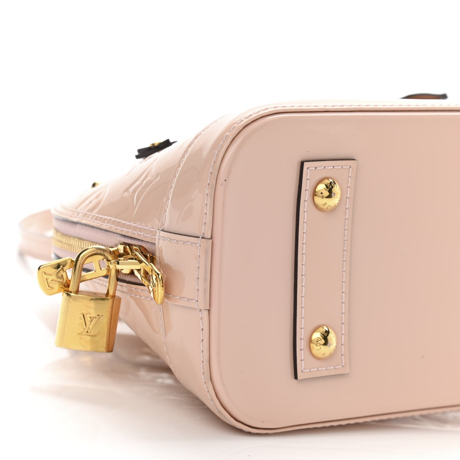 Louis Vuitton Vernis Flowers Alma BB Rose Ballerine 9 of 12